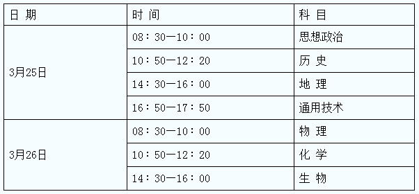 2023年陜西普通高中學業水平考試時間